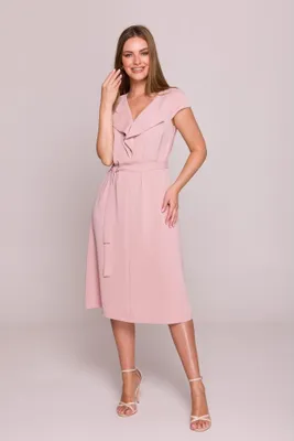 Zdjęcie produktu dla Stylove sukienka midi dla kobiet Phoebef S411 pudrowy róż L