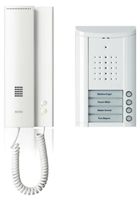 Immagine prodotto di Ritto by Schneider Citofono cablato set completo 1841470 4 case famiglia Bianco (1841470)