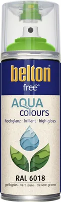 Produktbild von belton free Lackspray AQUAcolours 400 ml gelbgrün hochglanz