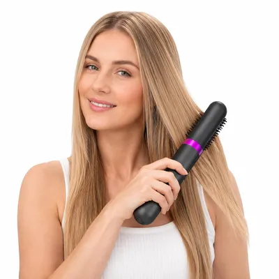 Produktbild von Kabellose Glättbürste Damen, tragbare Haarglätter Bürste mit Schnellaufheizung, schwarze Reise-Haarstyling Bürste