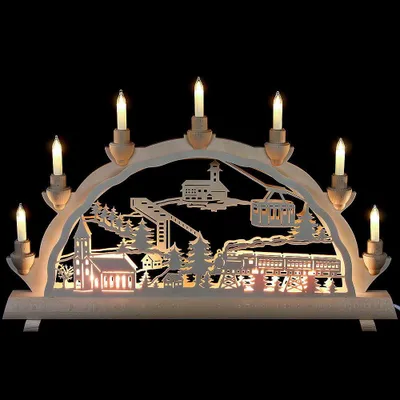 Immagine prodotto di arco a doppia candela 3D Oberwiesenthal (50x32cm) di Schlick & Türk