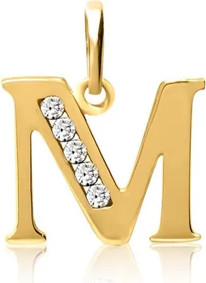 Produktbild von Buchstabenanhänger M, 333er Gold GP0144