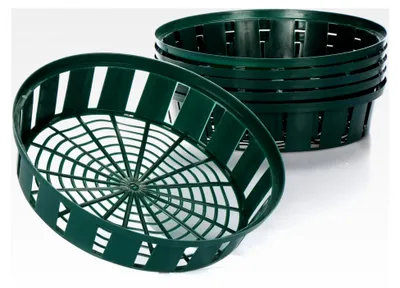 Produktbild von 6 Pflanzkörbe für Blumenzwiebeln, Anzucht-Pflanzschale zum Einpflanzen und Aufbewahren von Zwiebelpflanzen, großer grüner Zwiebelkorb
