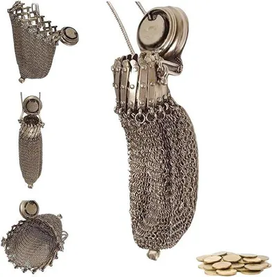 Image de Porte-monnaie britanniques en métal fabriqués à la main, style vintage, porte-monnaie de voyage pour la petite monnaie, porte-monnaie, d'une seule pièce, standard