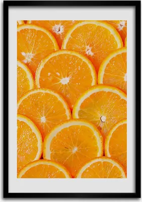Produktbild von Bild - Bilderrahmen - 50 cm x 70 cm - MDF - Rahmen - Wandkunst Orangenscheiben