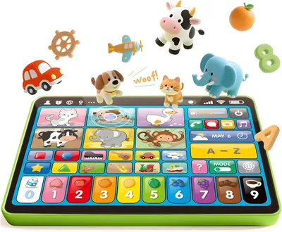 Produktbild von Lerntablet, Musikspielzeug mit Geräuschen, Lichtern, 5 Lernsprachen, für Kleinkindspielzeug