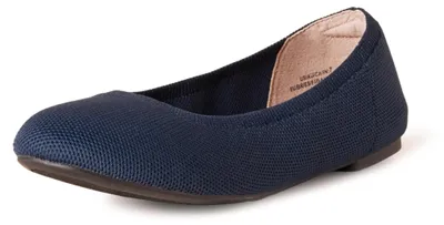 Productafbeelding van A. Essentials: Dames ballerina's van gebreid materiaal, marineblauw, maat 37 EU
