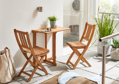 Produktbild von Balkonmöbel Akazie 3tlg. Klapptisch 60 x 45 ALEXA/BLOOM