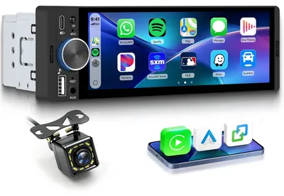 Productafbeelding van Autoradio 1 DIN 6,28 inch met draadloze CarPlay en Android Auto