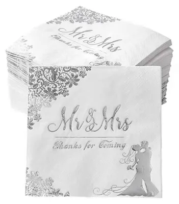 Image de 200 serviettes en papier élégantes pour mariages et événements