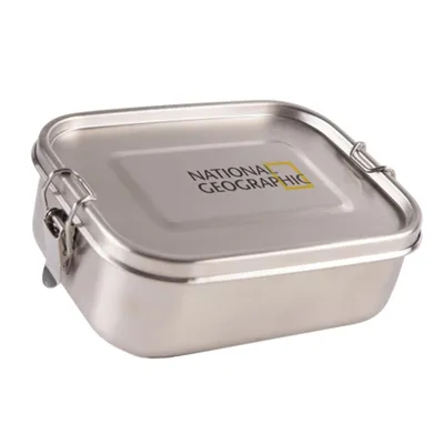 Produktbild von National Geographic Edelstahl Lunchbox 16x12x5,5 cm Spühlmaschinenfest Brotdose