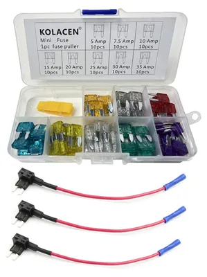 Mini-Flachsicherungen Set 5-35A, 81 Stk. mit Adaptern