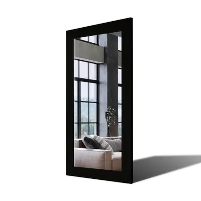 Obrázek produktu pro 100x180 Vertikální velké zrcadlo v dubovém rámu na zeď PLDR224 Oak Black Hladký povrch