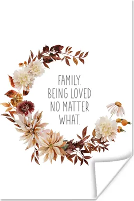 Produktbild von MuchoWow® Poster Zitate - Familie - Die Familie wird um jeden Preis geliebt - Sprüche 80x120 cm - Papierdruck