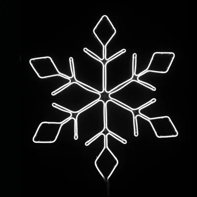 Image de ACA Décoration de Noël lumineuse d'extérieur « Flocon de neige », 600 LED, 6 m de guirlande lumineuse, blanc froid, IP44, 66 x 57,5 cm, câble d'alimentation de 1,5 m, X0860024111