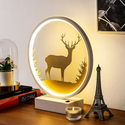 Produktbild von Opviq, XMAS15- XMAS15SHD, Weiß,Gold, Schreibtischlampen, 16 x 9 x 4 cm, 100% Metall