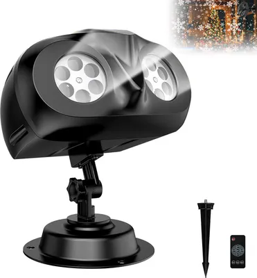 Produktbild von LED Schneeflocken-Projektionslichter für Innen & Außen, Weihnachtsbeleuchtung
