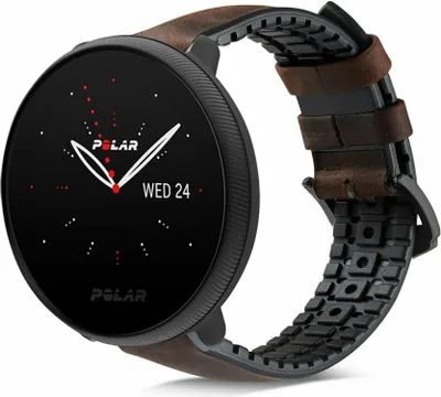 Produktbild von Strap-it Polar Ignite 3 Silikon/Lederarmband (Braun)