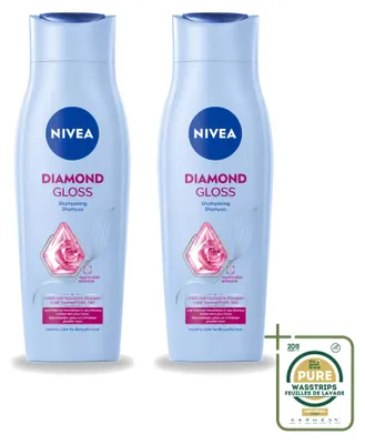 Productafbeelding van 2 x NIVEA Diamond Gloss Shampoo - 250 ml - Voorraadverpakking - 2 stuks