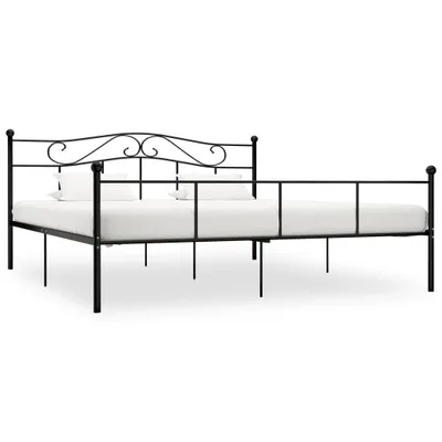 Obrázek produktu pro Rám postele černý kov 200 x 200 cm