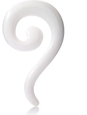 Immagine prodotto di Espansore a spirale per l'allungamento dell'orecchio in acrilico UV bianco - 1818.WH.5mm