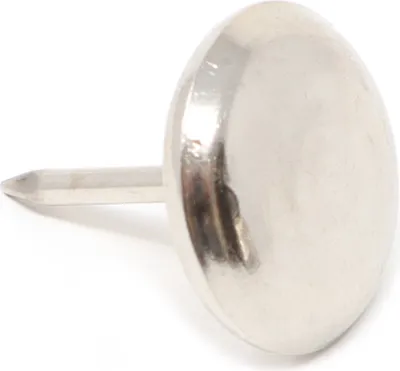 Produktbild von Adsamm® | 100 x Metallgleiter mit Nagel | Ø 18 mm | Silber | rund | Möbelgleiter mit Stift in  von Adsamm®