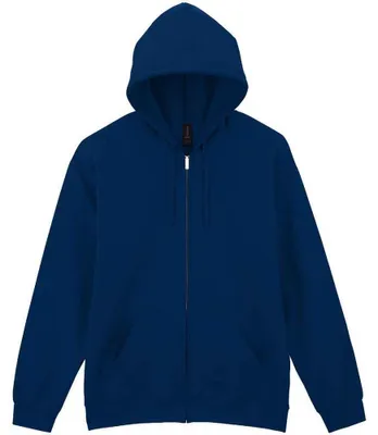 Image de Gildan - Sweat à capuche « Softstyle » avec fermeture éclair intégrale pour hommes/femmes Unie LT2495 (M) (bleu marine)