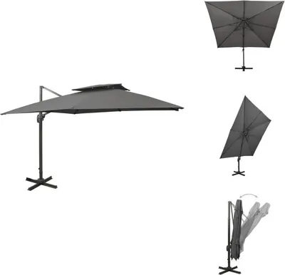 Immagine prodotto di vidaXL Ampel ombrello con ventilazione 300x300 cm antracite - Ombrelloni e parasole