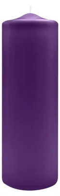 Produktbild von Spitzkopf Stumpen Kerzen Violett 30 x Ø 10 cm, 6 Stück