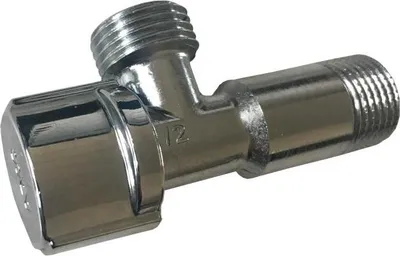 Produktbild von Eckventil 1/2"x1/2" verchromt Winkelventil Eckregulierventil mit Längenausgleic