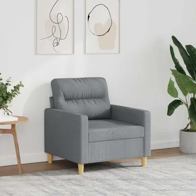 Zdjęcie produktu dla Szary fotel tapicerowany tkaniną, 60 cm, meble, fotele, 14,3 kg