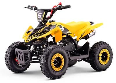 Produktbild von Benzin-Quad für Kinder Beneo Motors MTX 49 cc – Gelb, Kinderquad mit Zweitaktmotor, Automatikgetriebe, Scheibenbremsen, Elektro- und Seilzugstart, Geschwindigkeitsbegrenzung