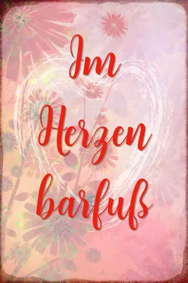 Produktbild von vianmo Holzschild 18x12 cm Im Herzen barfuss Spruch Zitat