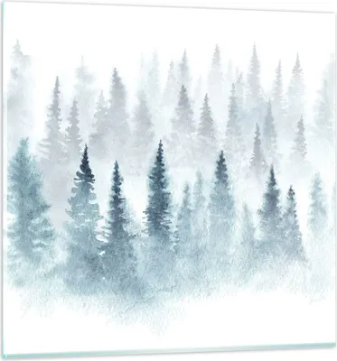 Produktbild von Bilder auf glas - Bäume Wald Natur - 50x50cm - Glasbilder - Wandbilder - Kunstdruck - zum Aufhängen bereit - Wanddekoration aus Glas - Glas Bilder - Wandbild auf Glas - Einteilig - GAC50x50-3981