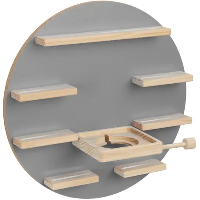 Produktbild von tectake® Tonie Regal, für 28 Figuren, magnetisch, für Toniebox 1 und 2, inkl. Kopfhörerhalterung, inkl. Montagematerial und Montageanleitung, in grau