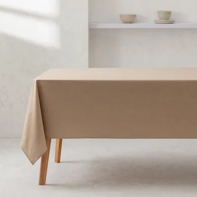 Image de Nappe imperméable en Coton, dimensions 140 x 300 cm, couleur beige