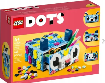 Zdjęcie produktu dla LEGO DOTS Kreatywny zwierzak — szuflada, Zestaw do budowania, 6 lat(a), Plastik, 0 szt., 446 g