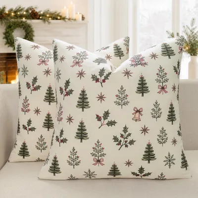 Kissenbezüge 45x45 cm, 2er-Set, Weihnachtsmotive