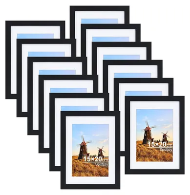 Produktbild von Elzusha – Set mit 12 Bilderrahmen, 15 x 20 cm, in Schwarz