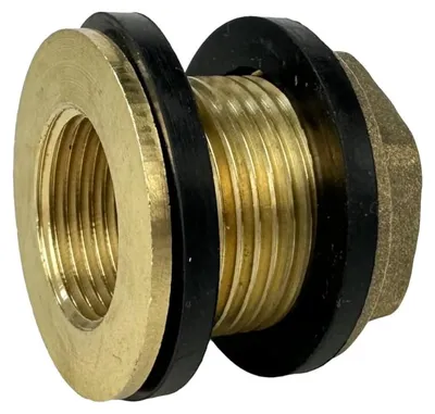 Image de Kit de raccordement pour canalisation d'eau, en laiton, avec filetage intérieur de 3/4", filetage extérieur de 1", et raccordement pour tuyau de 25 mm, pour :