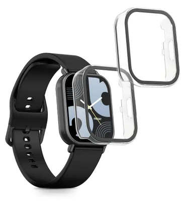 Produktbild von kwmobile 2x Glas Hülle für Xiaomi Redmi Watch 5 Lite Schutzhülle - Fullbody Fitnesstracker Case Set aus Glas - Transparent