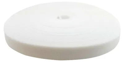 5m Rolle Klettband, back-to-back beidseitig, Größen Farbwahl weiss 25mm
