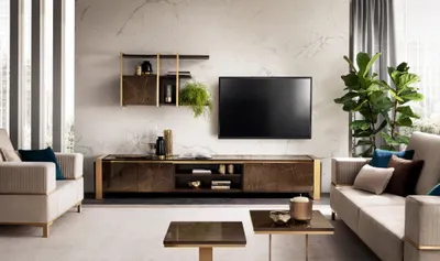 Image de Étagères Meuble-paroi rtv tv Sideboard Vitrines Armoire Salon Étagère arredoclassic
