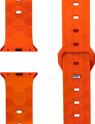 Produktbild von Hexion Armband für Apple Watch SE/10/9/8/7/6/5/4/3/2/1, Silikon Loop Sportarmband, 38/40/41/42mm -  Sonnenorange