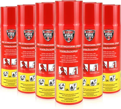 Produktbild von 6x 500ml Feuerlöschspray für den Haushalt