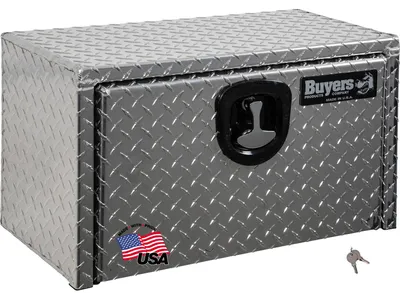 Zdjęcie produktu dla Buyers Products 1705150: Aluminiowa skrzynka podwoziowa z zamkiem z uchwytem T, wymiary: 35,6 x