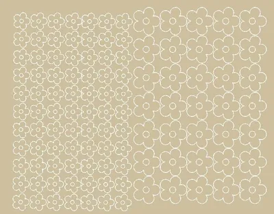 Image de Autocollants pour casques de vélo, fleurs, 112 pièces, beige mat