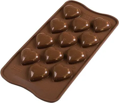 Obrázek produktu pro Famanu 3D forma na pralinky ve tvaru srdce - sada 12 kusů