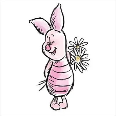 Image de Winnie l'ourson - imprimé "Se sentir un peu timide" PM5395 (30 cm x 30 cm) (Weiß/Pink)