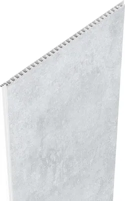 Zdjęcie produktu dla Panele ścienne VILO MOTIVO – okładzina ścienna z PVC, wodoodporna i odporna na promieniowanie UV – 265 x 25 cm (2,65 m²) – 4 sztuki – kratka betonowa